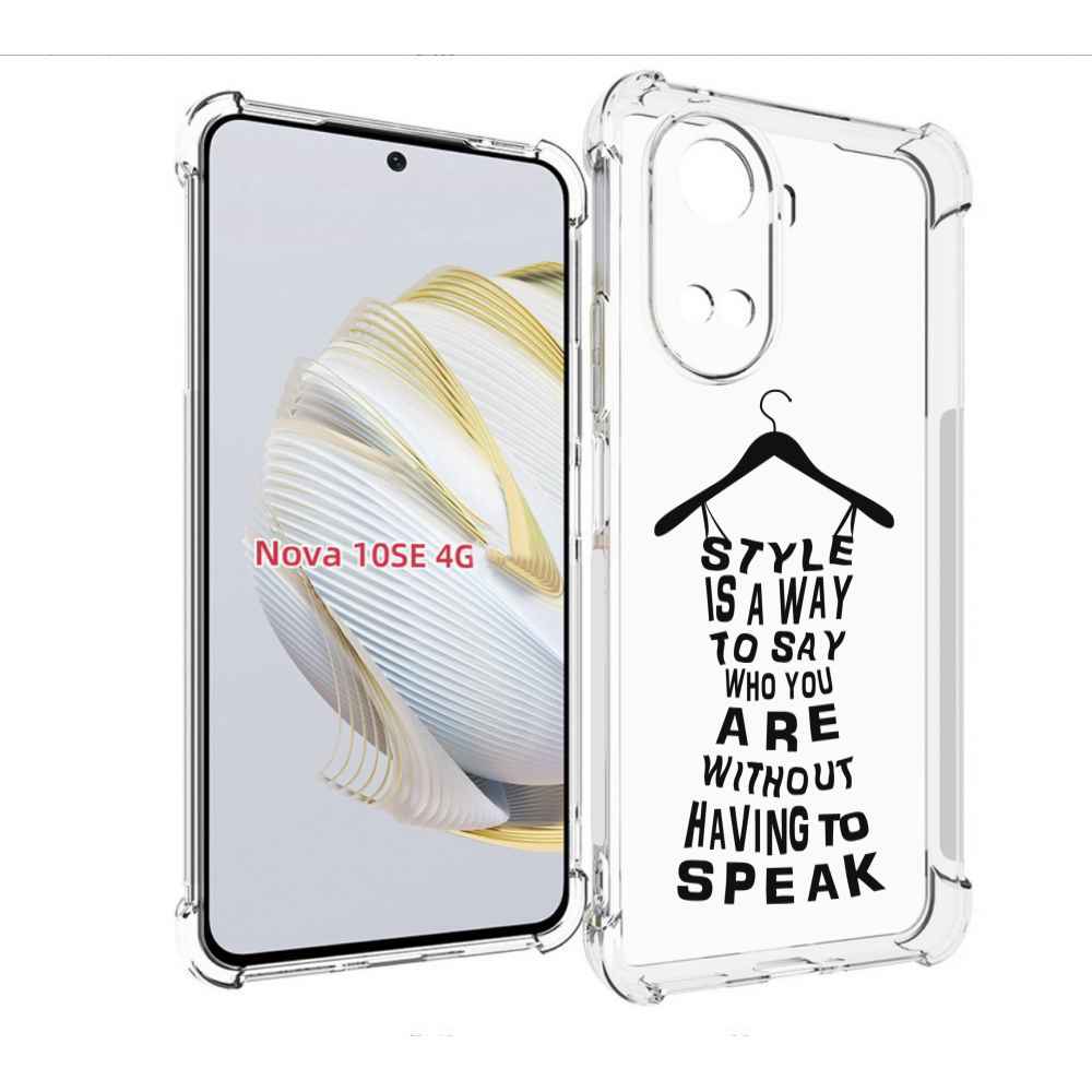

Чехол MyPads Сарафан-из-слов для Huawei Nova 10 SE, Прозрачный, Tocco