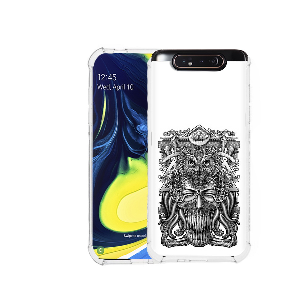 

Чехол MyPads Tocco для Samsung Galaxy A80 зубастая сова (PT128473.599.369), Прозрачный, Tocco