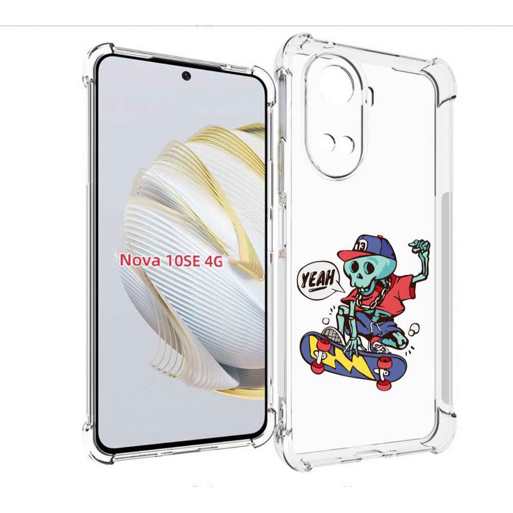 

Чехол MyPads Скелет-на-скейте для Huawei Nova 10 SE, Прозрачный, Tocco
