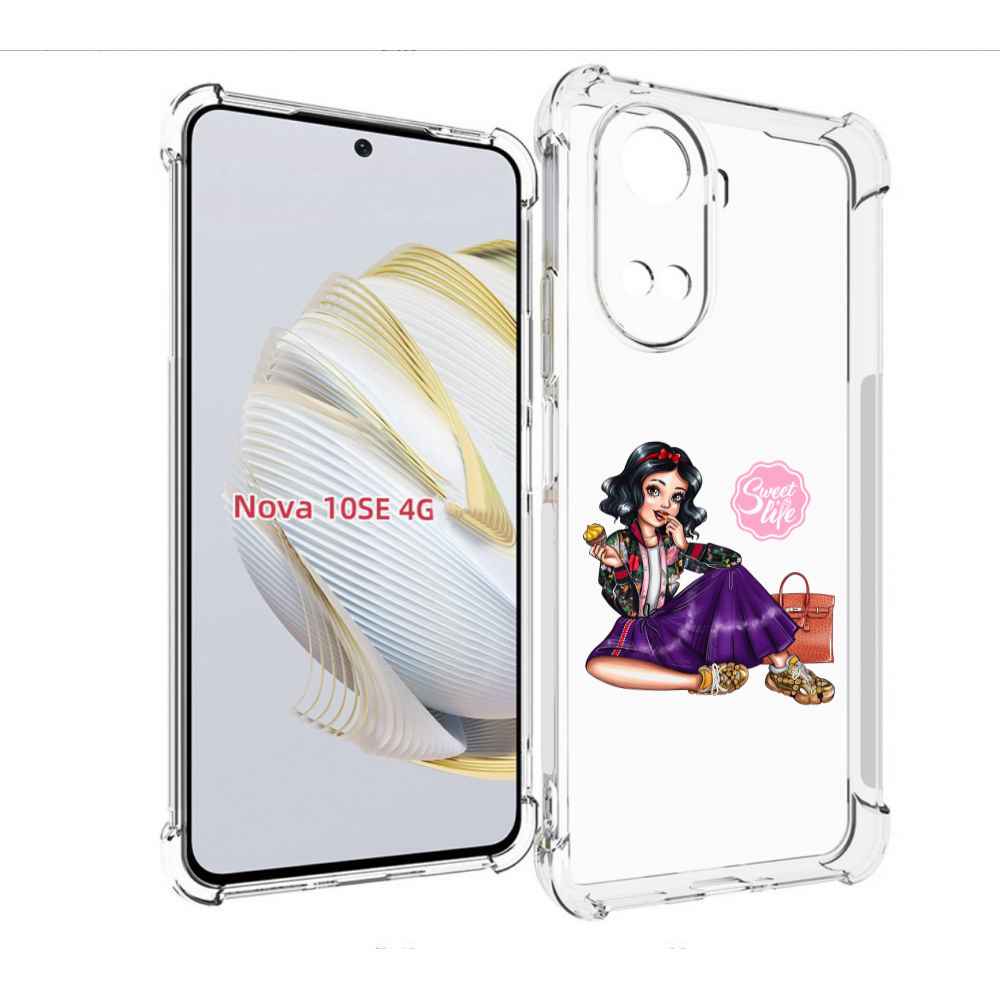 

Чехол MyPads Сладкая-жизнь женский для Huawei Nova 10 SE, Прозрачный, Tocco