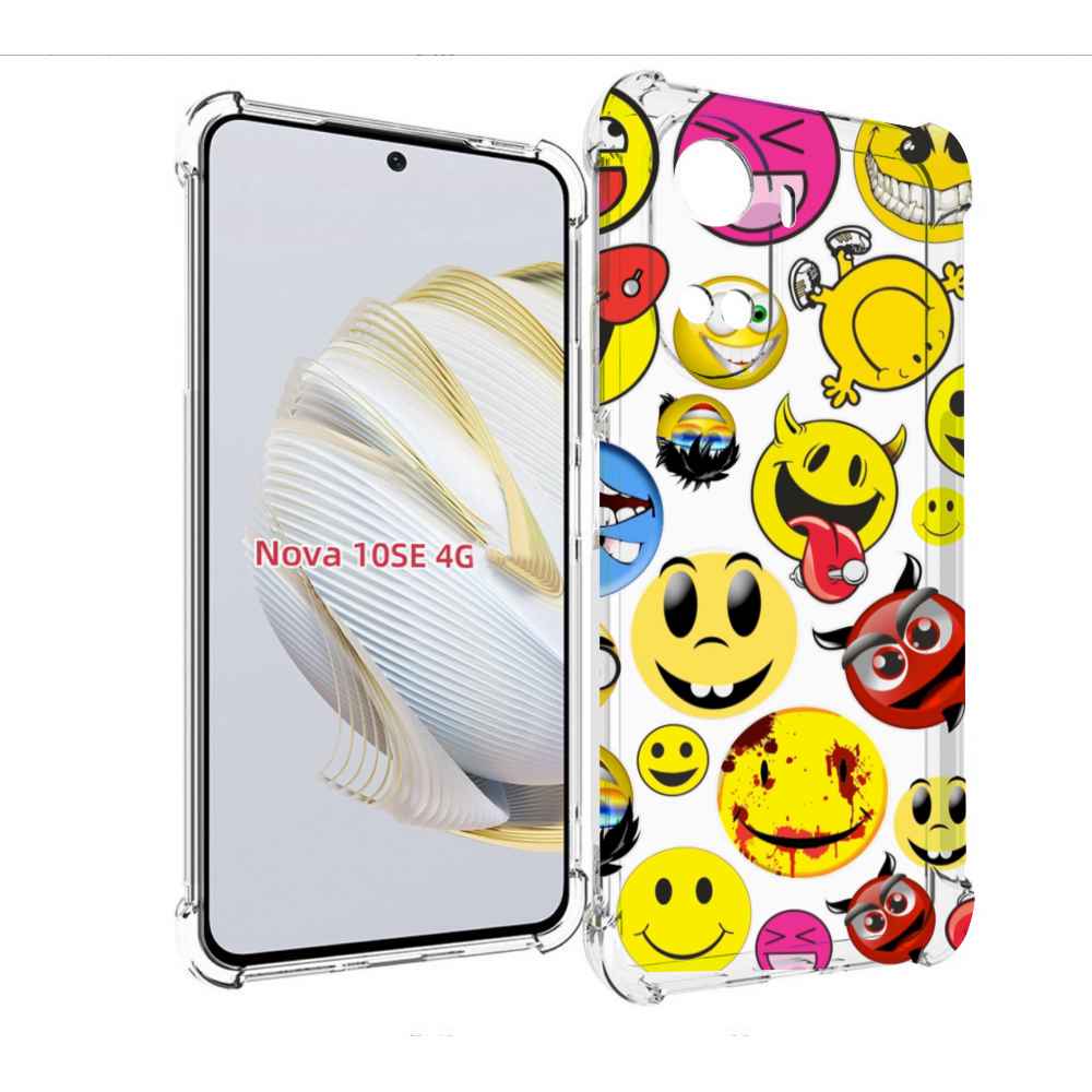 

Чехол MyPads Смайлики для Huawei Nova 10 SE, Прозрачный, Tocco