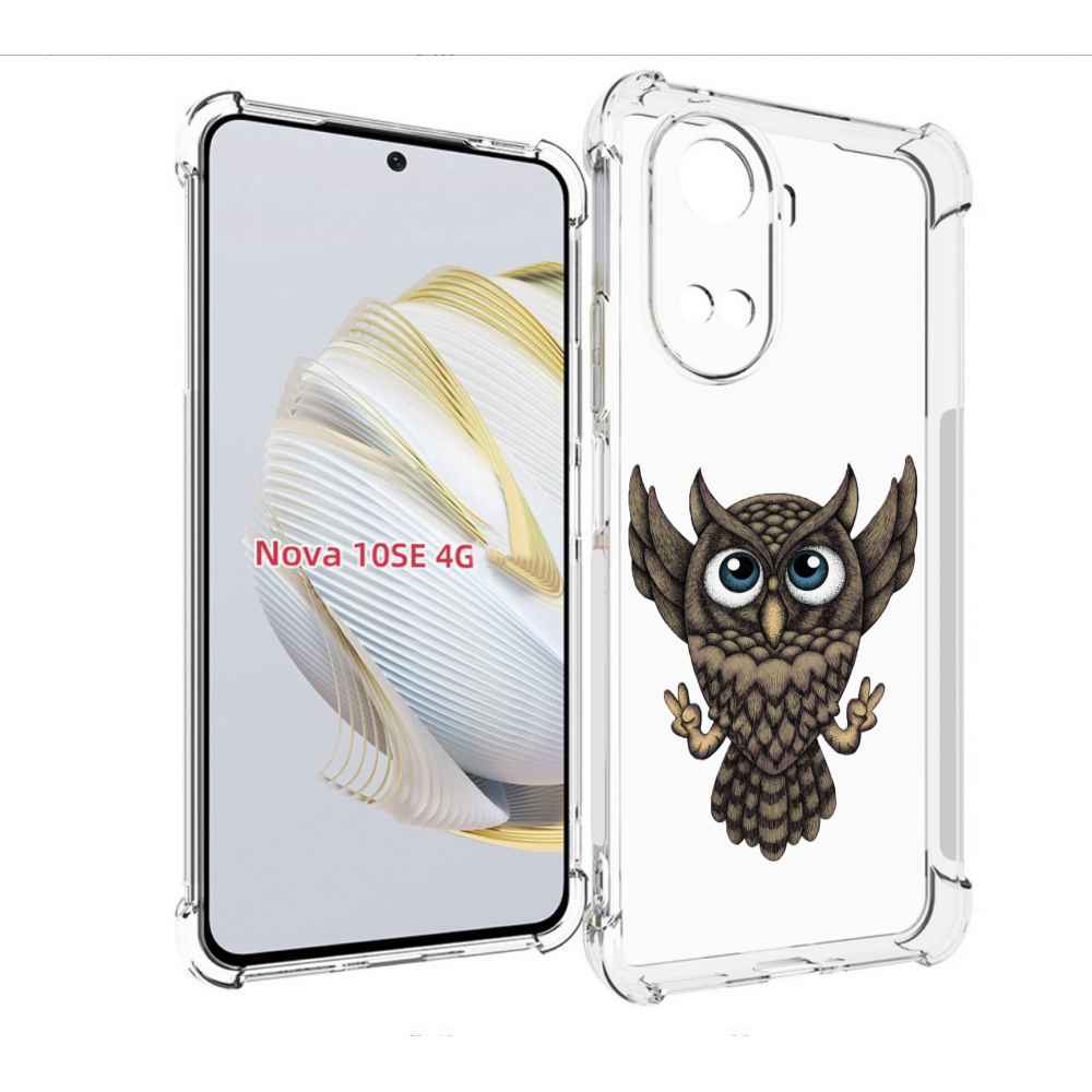 

Чехол MyPads Сова для Huawei Nova 10 SE, Прозрачный, Tocco