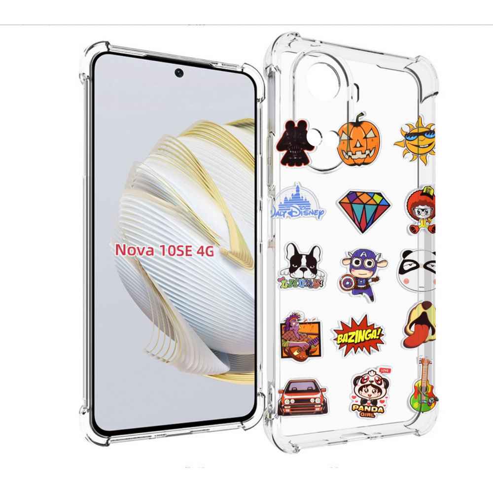 

Чехол MyPads Стикеры-2 для Huawei Nova 10 SE, Прозрачный, Tocco