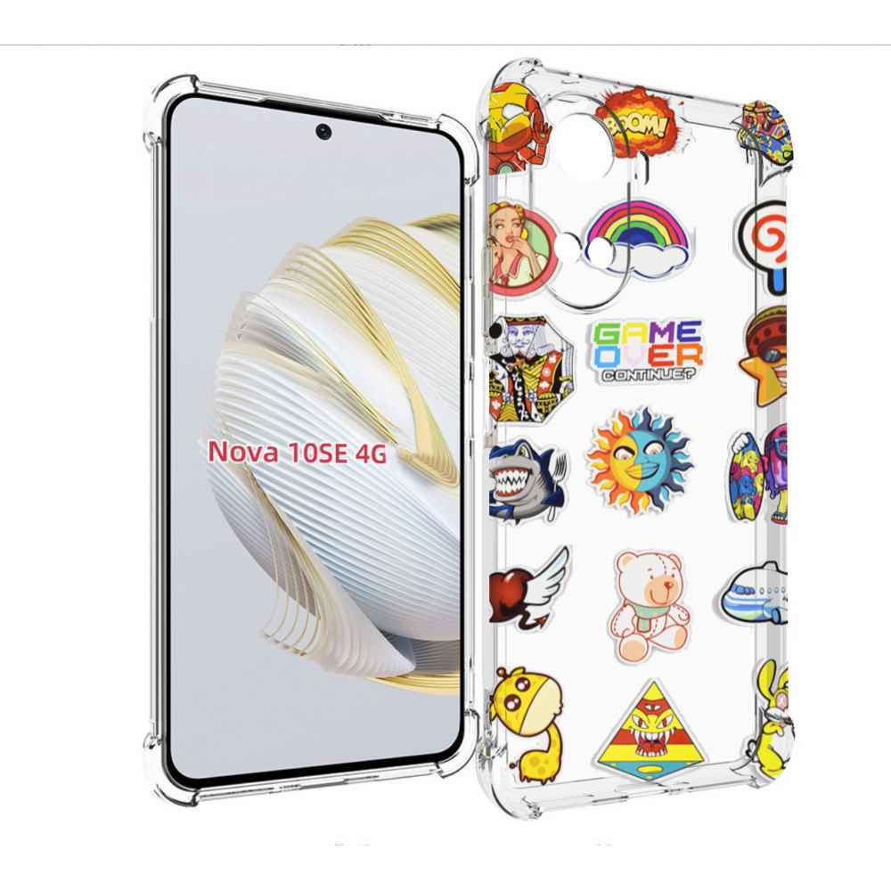 

Чехол MyPads Стикеры для Huawei Nova 10 SE, Прозрачный, Tocco
