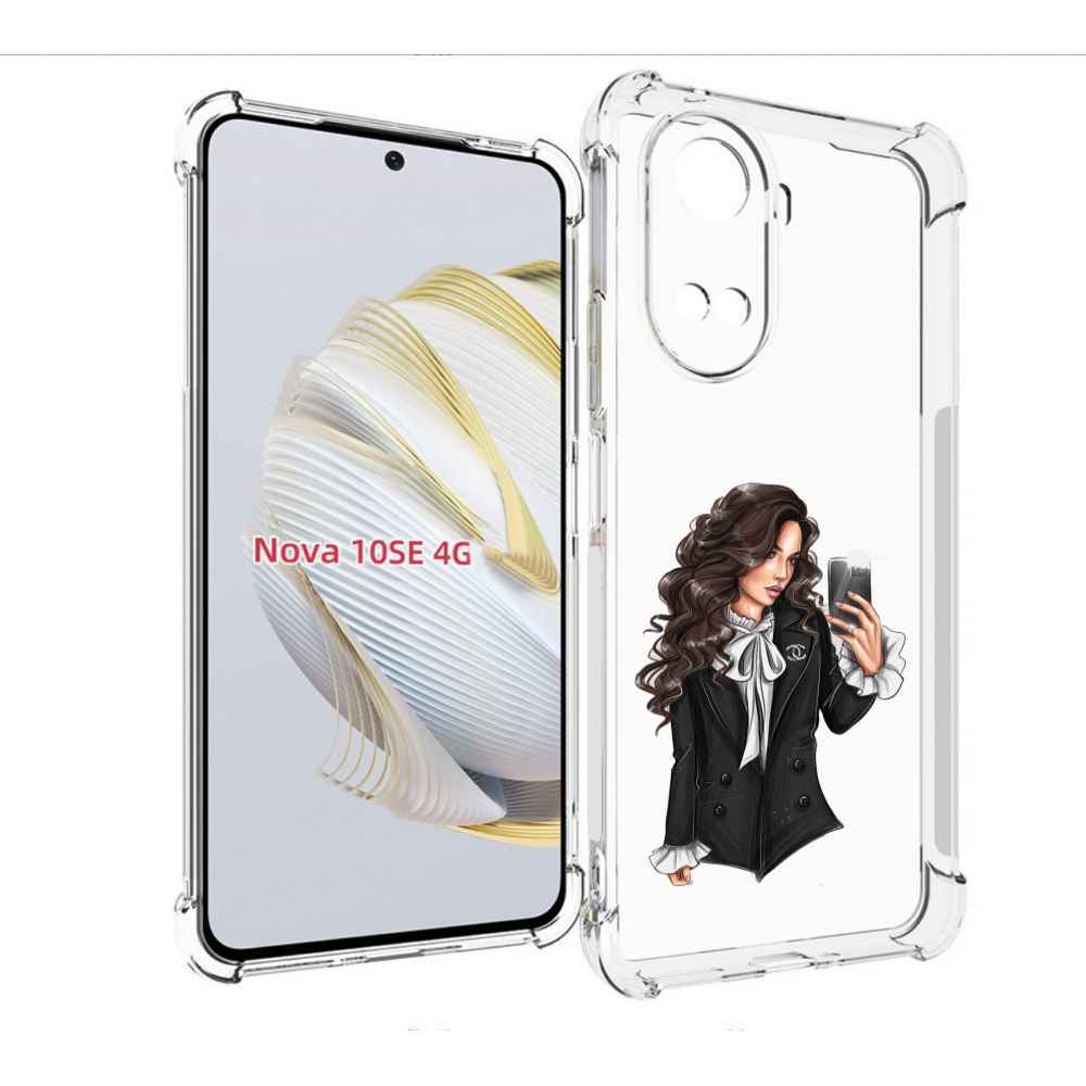

Чехол MyPads Стильная-девушка для Huawei Nova 10 SE, Прозрачный, Tocco