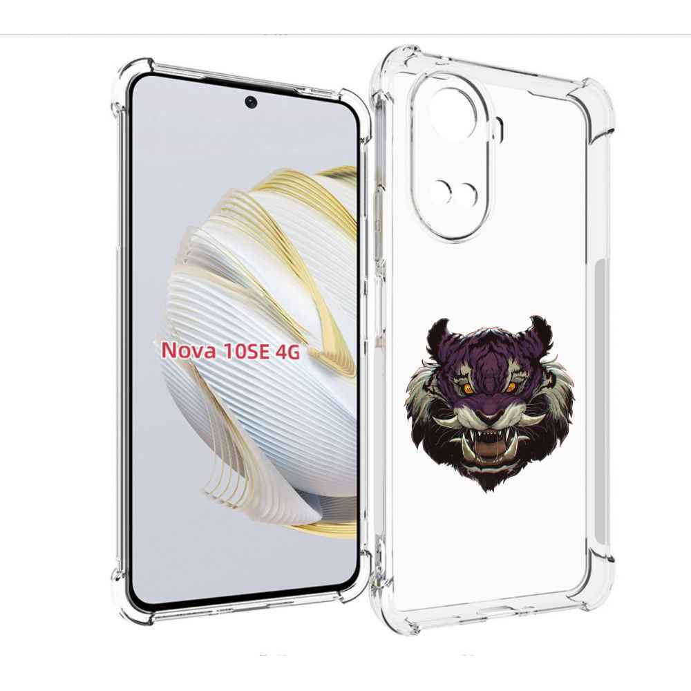 

Чехол MyPads Страшный-тигр для Huawei Nova 10 SE, Прозрачный, Tocco