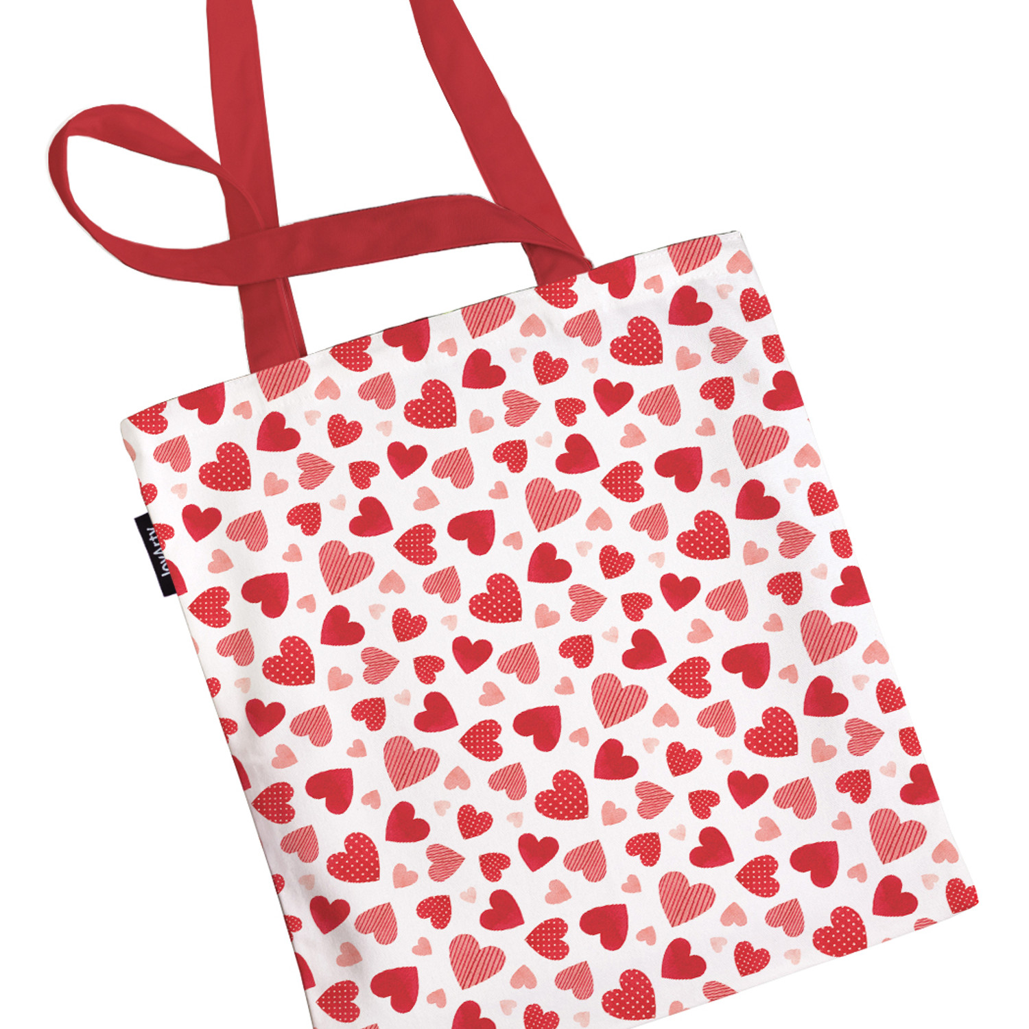 

Шоппер женский JoyArty Сердечки белый, Сердечки