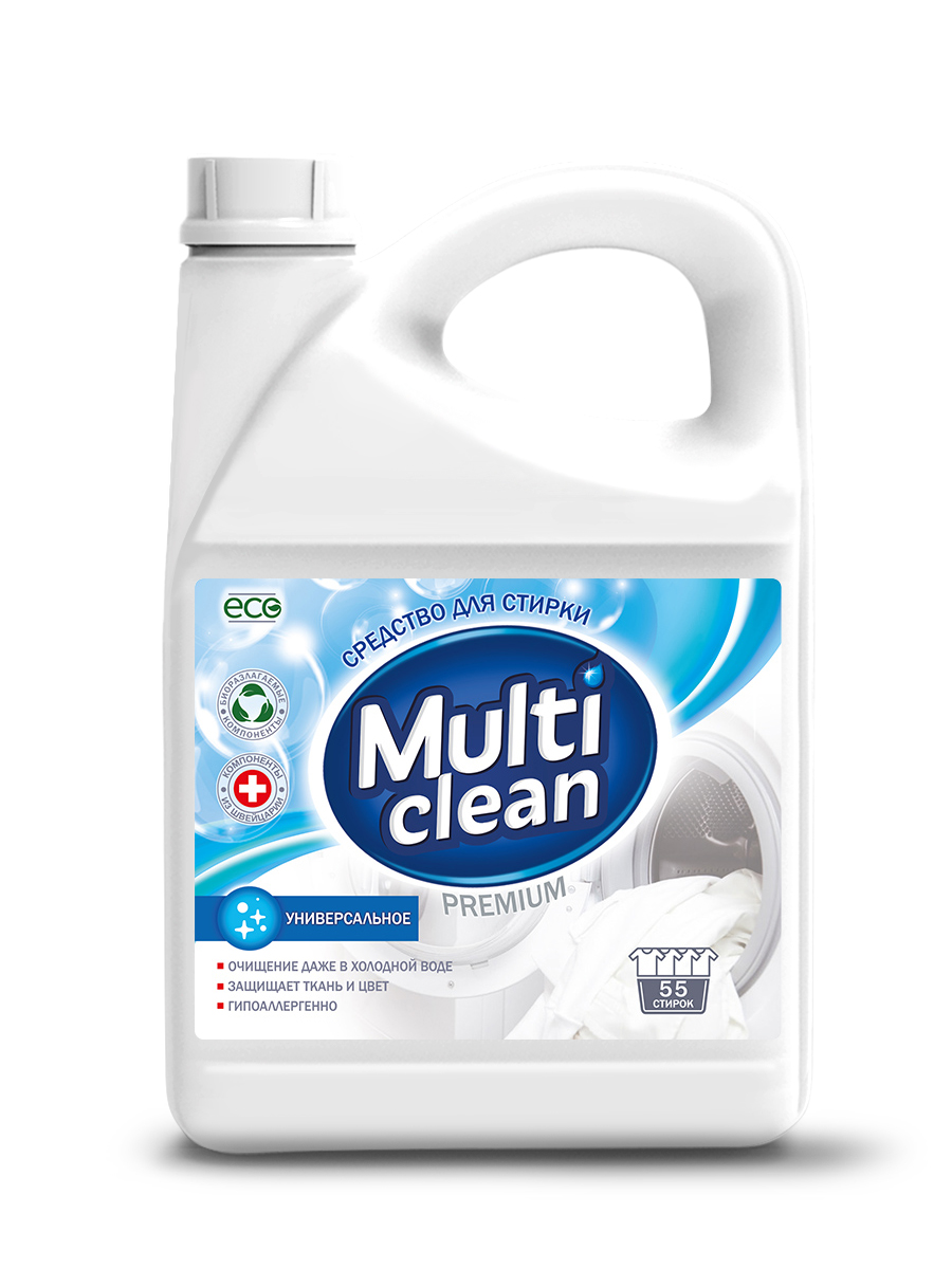 

Средство для стирки Multi Clean текстильных изделий универсальное 2,75л, 4630209110338