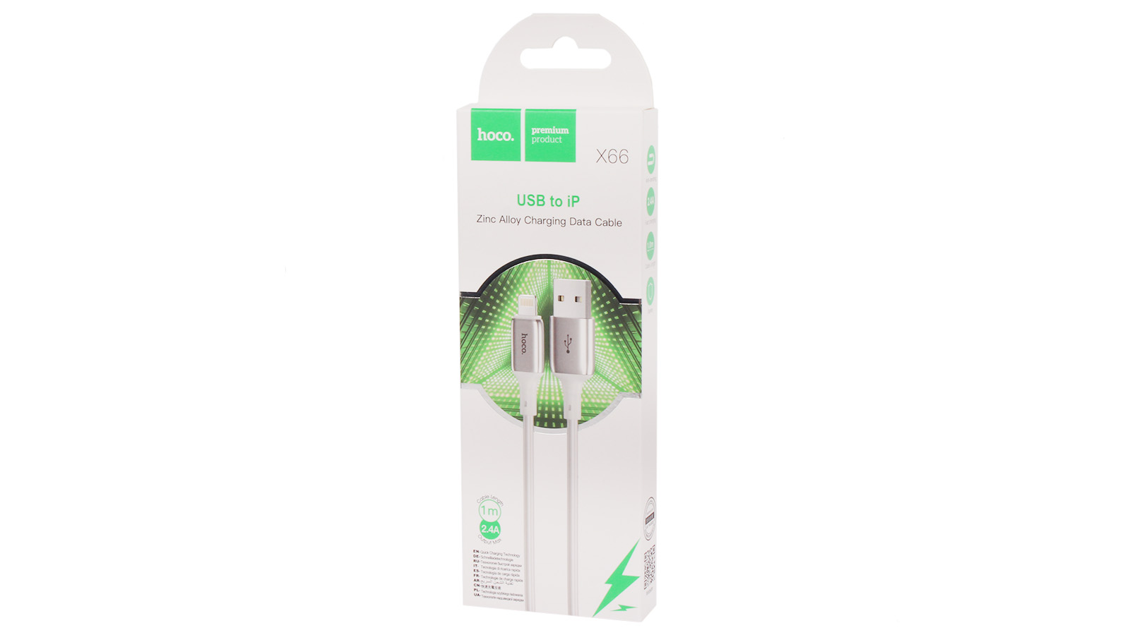 

Кабель Lightning-USB Hoco 1 м белый