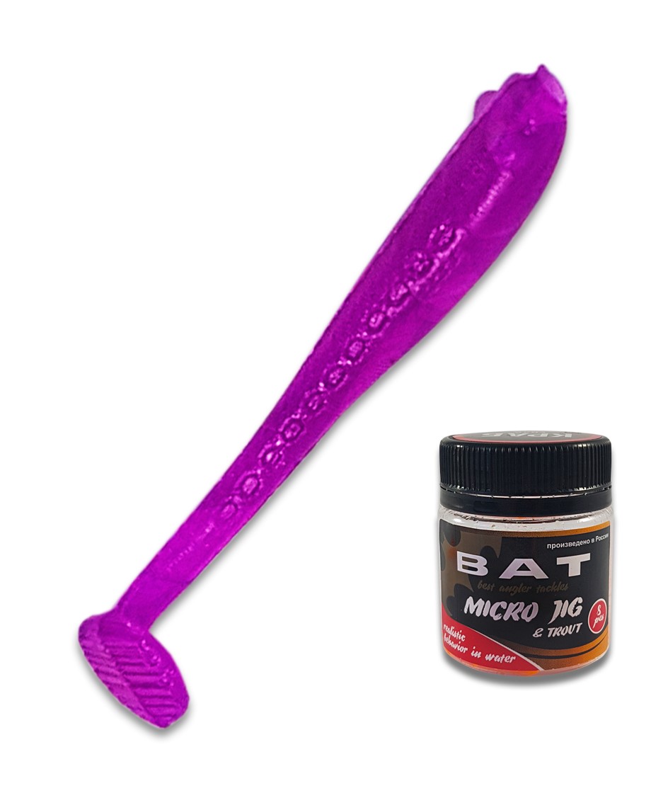 

Cиликоновые приманки для рыбалки микроджиг ВАТ BabyFish 50 мм аромат краб, фиолетовый 8 шт, BabyFish