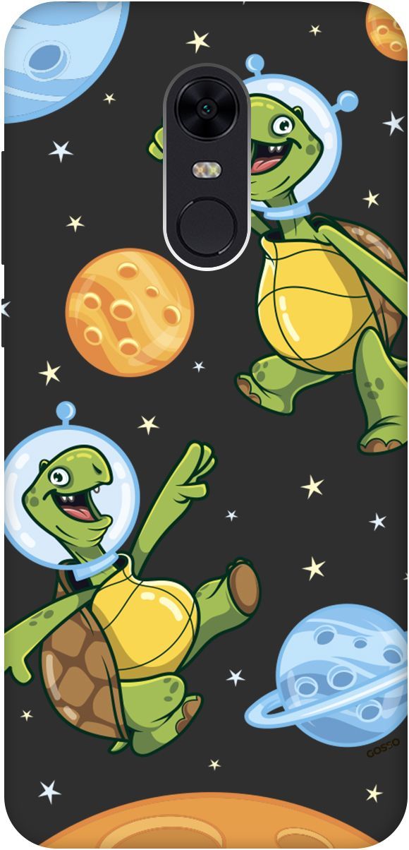 

Матовый чехол на Xiaomi Redmi 5 Plus "CosmoTurtles" черный, Черный;бежевый, 2612
