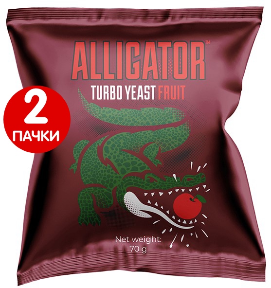 Дрожжи Alligator FRUIT, 2 шт х 70 г