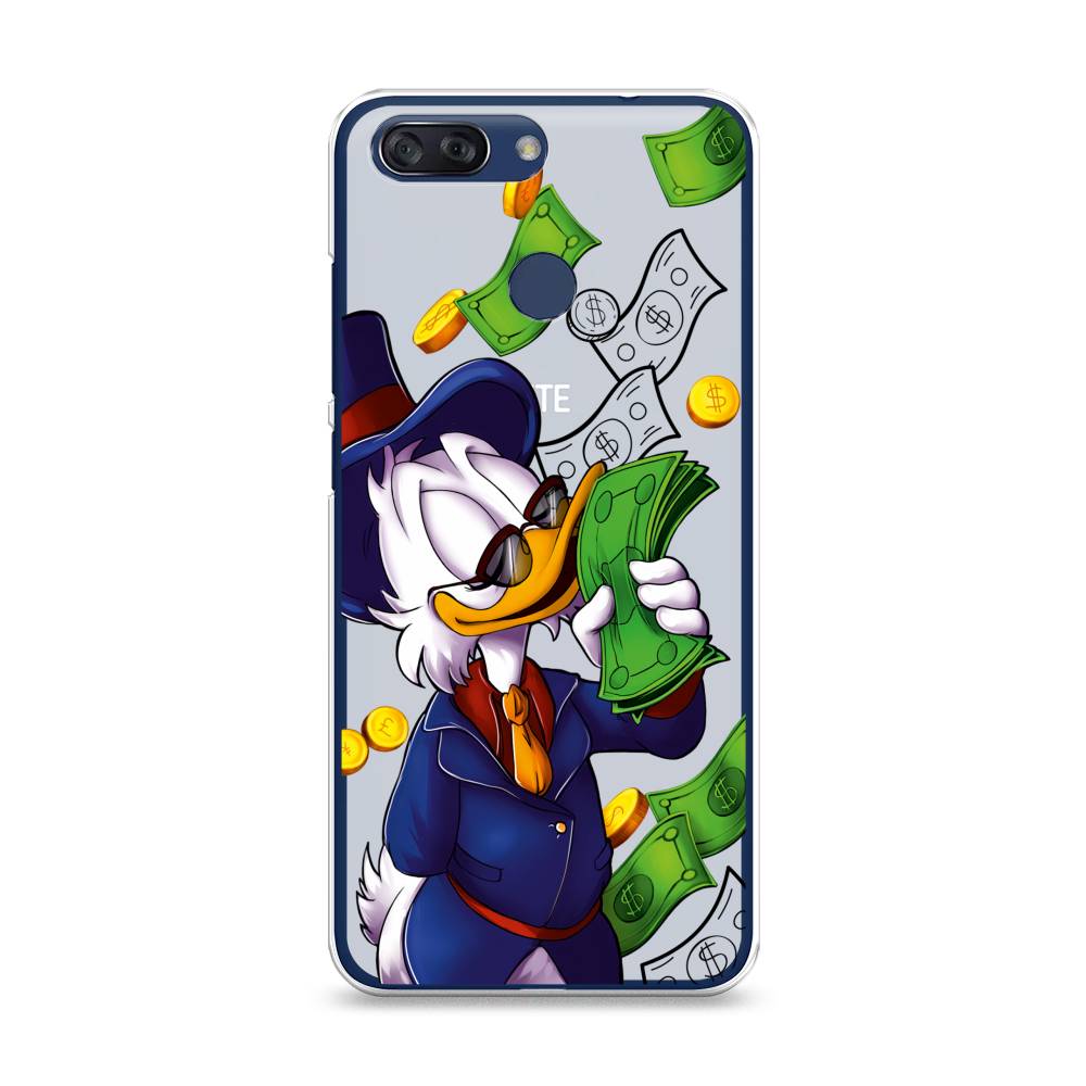 

Чехол на ZTE Blade V9 Vita "Scrooge McDuck with Money", Синий;зеленый;белый, 132550-6