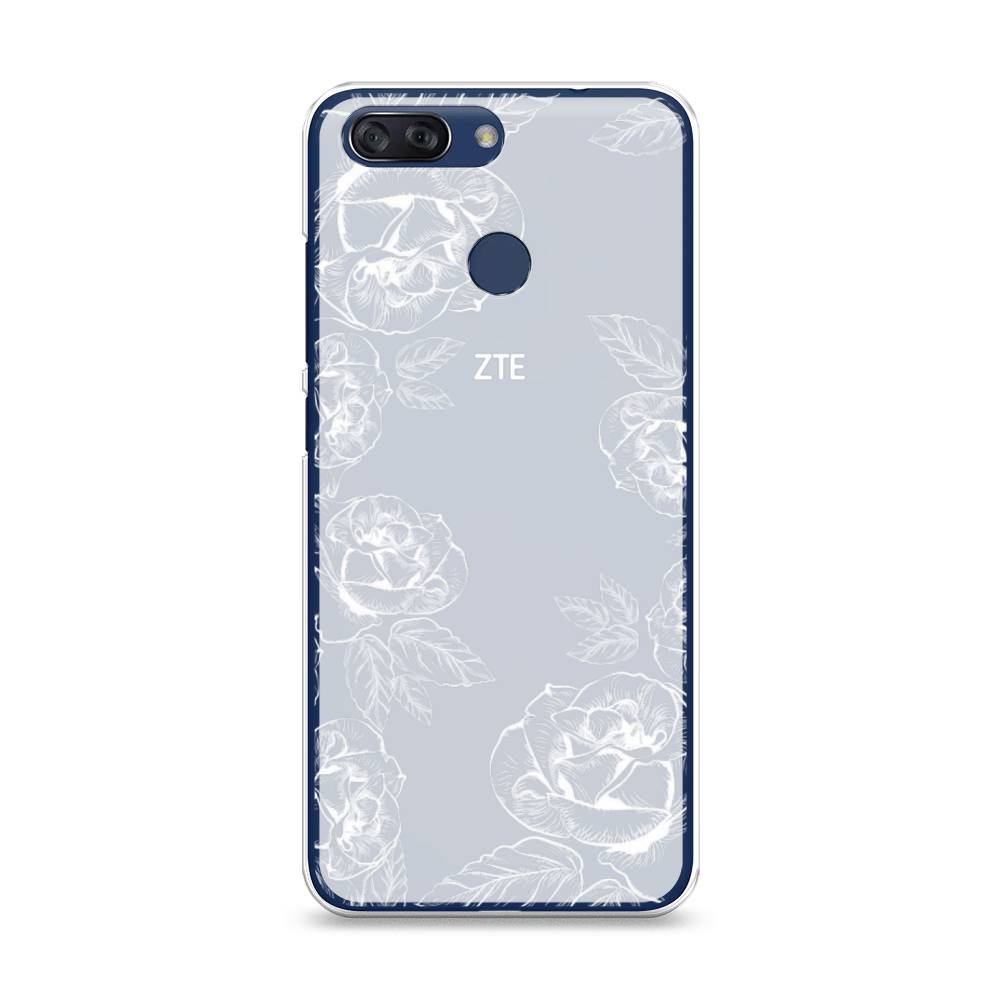 

Чехол на ZTE Blade V9 Vita Розы графика, Черный;серый, 132550-2