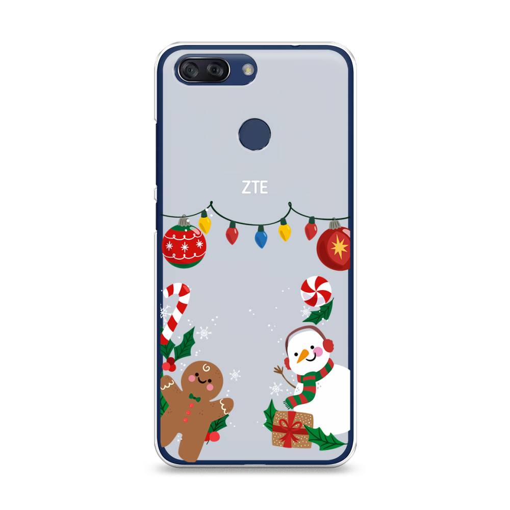 

Чехол на ZTE Blade V9 Vita Новогоднее настроение, Коричневый;красный;зеленый, 132550-5