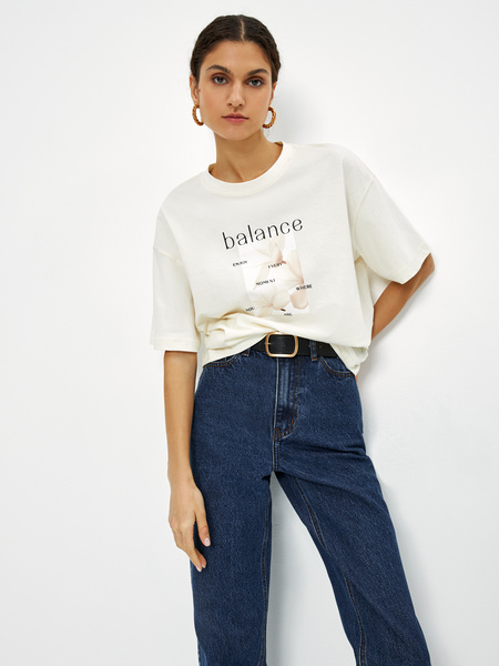 

Футболка женская ZARINA 2460525427 белая 2XL, 2460525427