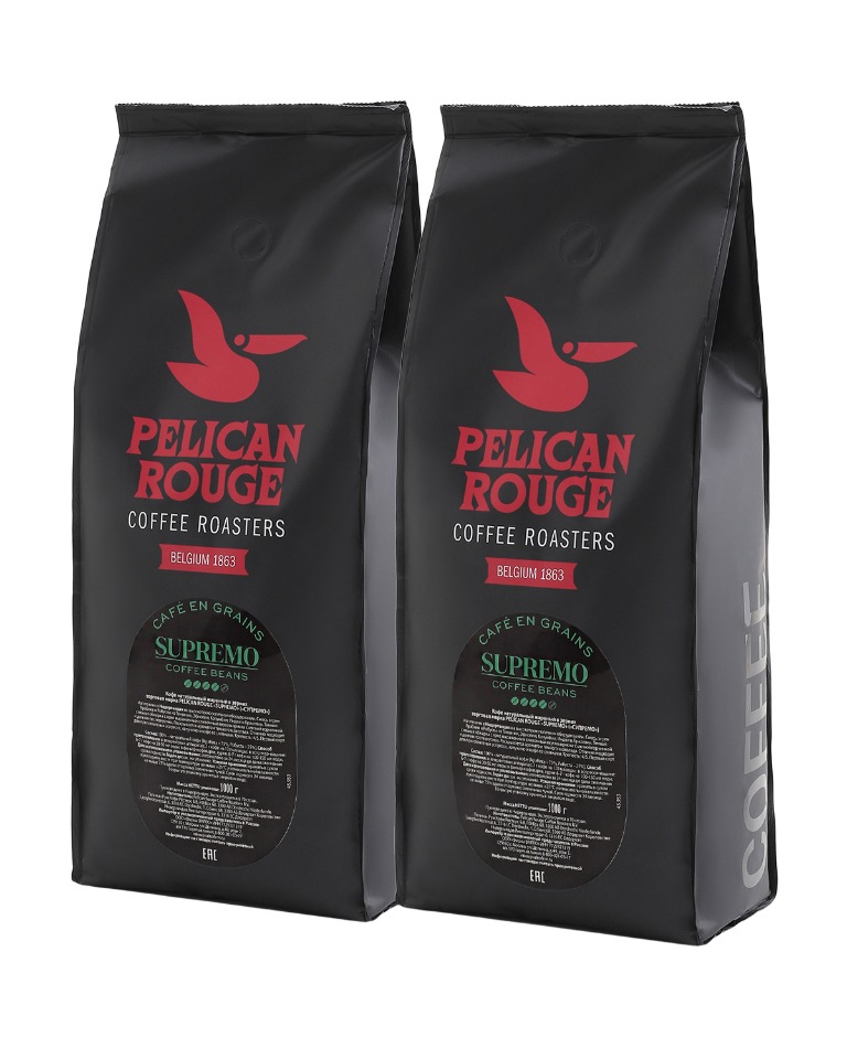 фото Кофе в зернах pelecan rouge supremo, набор из 2 шт. по 1 кг pelican rouge