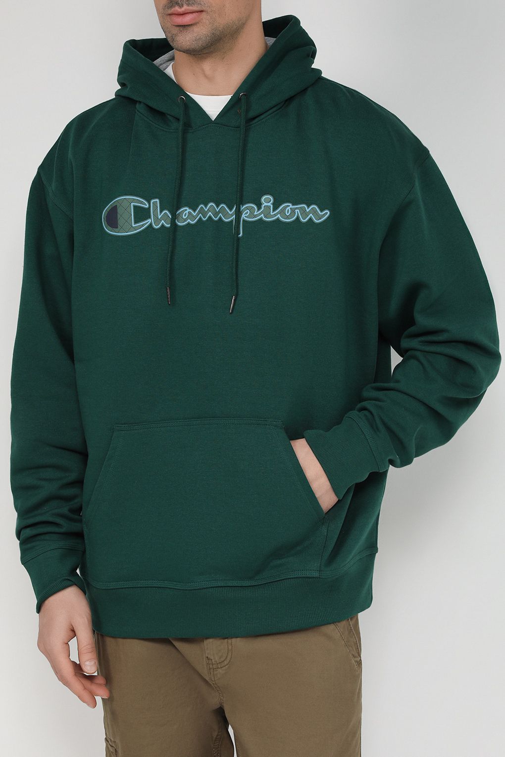 

Худи мужское Champion HBGF89H586N9A зеленое XL, Зеленый, HBGF89H586N9A