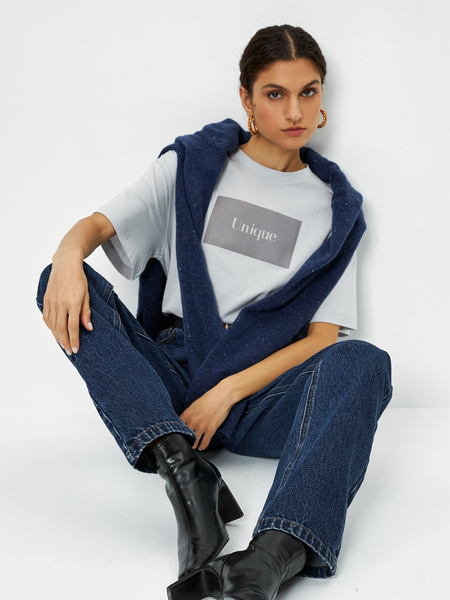 

Футболка женская ZARINA 2461573412 серая XL, 2461573412