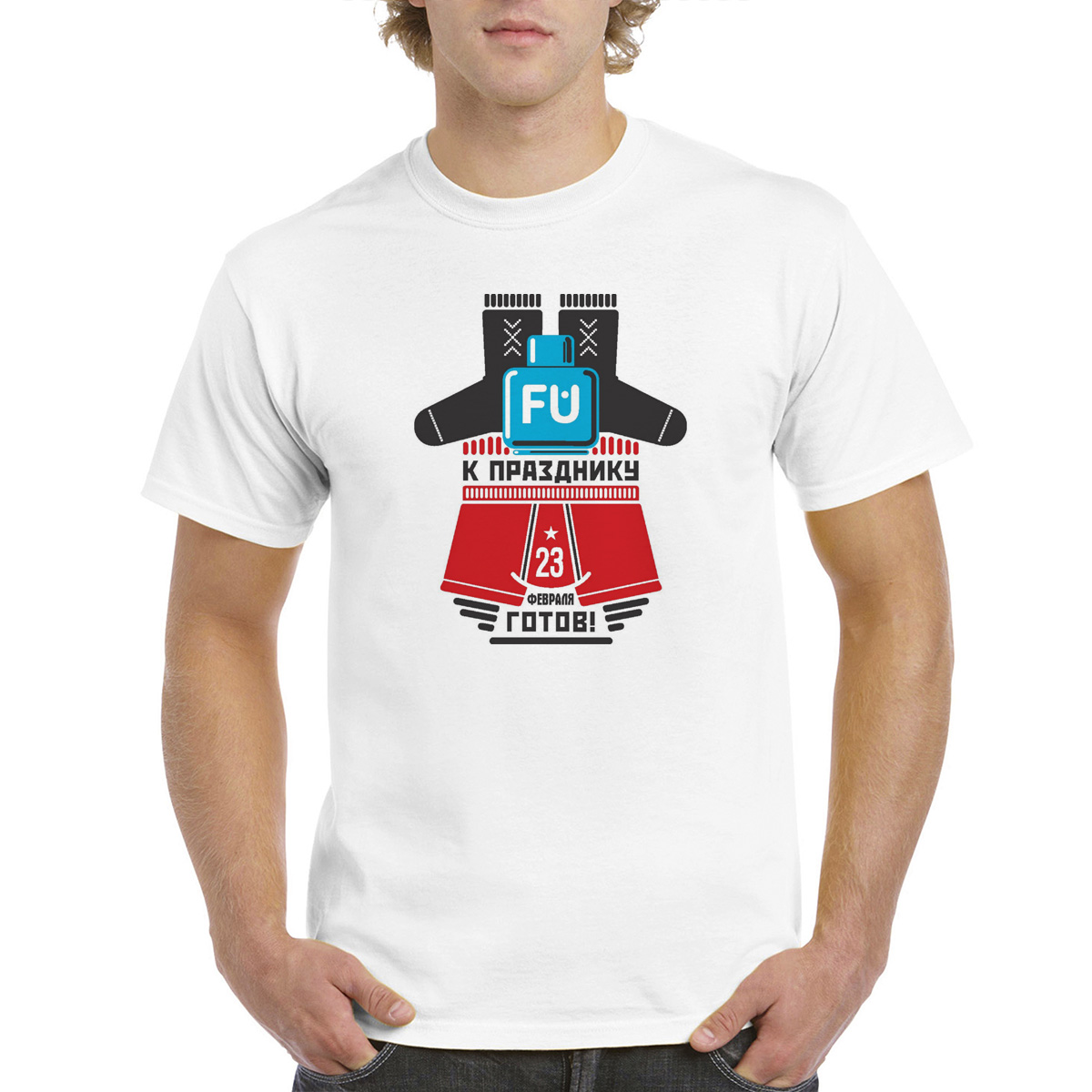 

Футболка унисекс CoolPodarok M0113301 белая 42 RU, Белый, M0113301