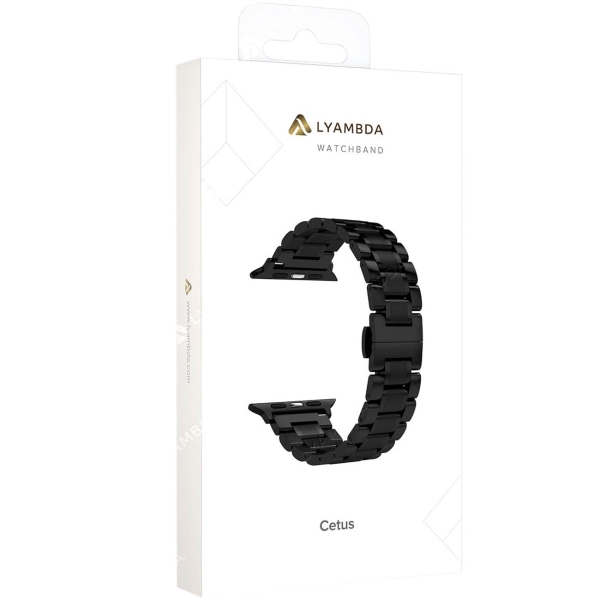 Ремешок Lyambda Apple Watch 42/44mm CETUS DSG-25-44-BK Black (DSG-25-44-BK)