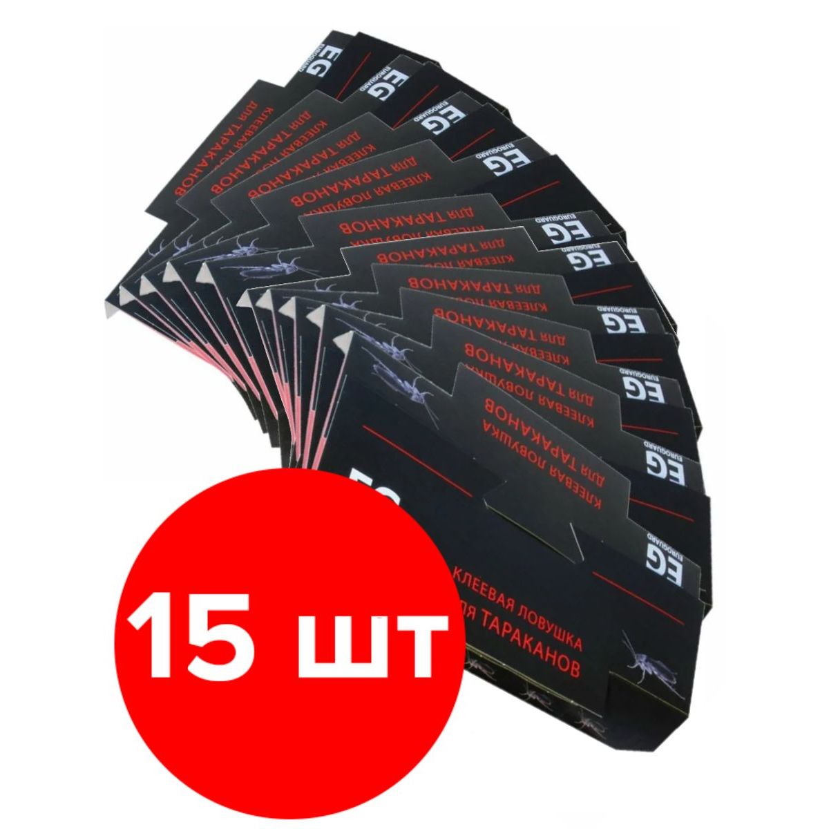 Клеевая ловушка FORCE GUARD 4650243076742 для тараканов домик, 15 шт