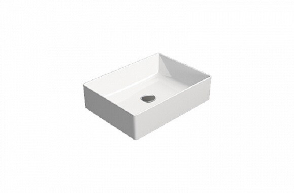 

Раковина накладная GSI KUBE X (942911) белый глянец