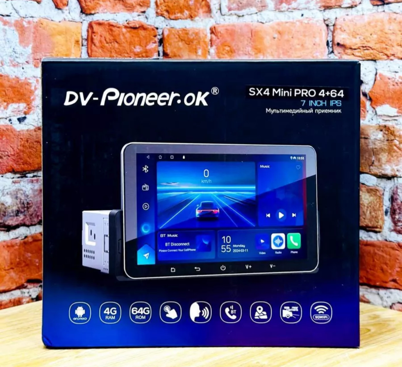 Автомагнитола Dv-Pioneer.ok Андроид 7 дюймов SX4 Mini Pro 4/64 1din