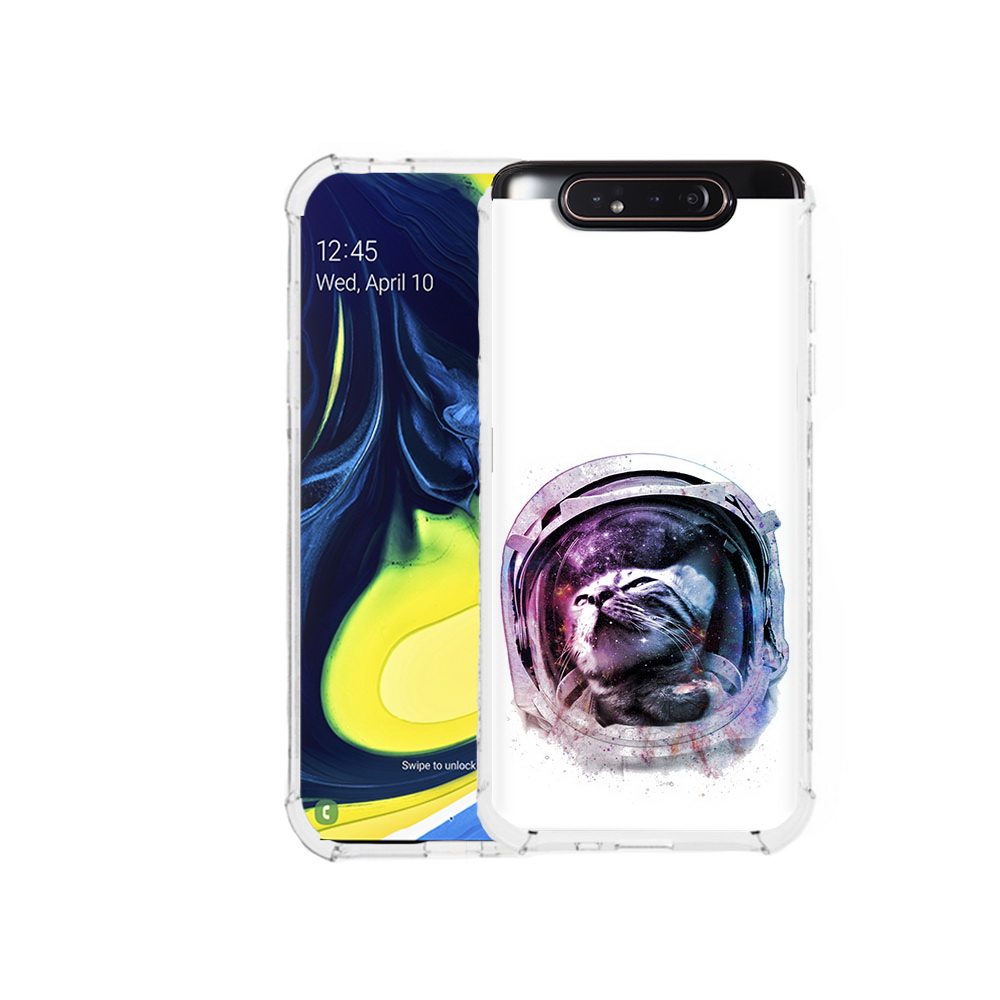 

Чехол MyPads Tocco для Samsung Galaxy A80 кот в шлеме (PT128473.599.396), Прозрачный, Tocco