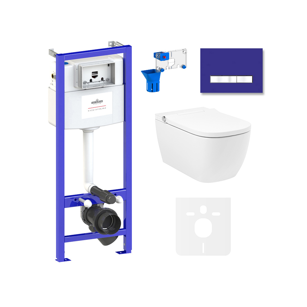 

Умный комплект 7 в 1 Lavinia Boho Smart V-Clean 87561131, премиум со стеклянной клавишей, Белый, Умный комплект унитазов Lavinia Boho - Smart V-Clean, унитаз 3359101R с прямоугольной клавишей