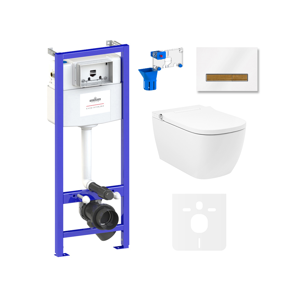 

Умный комплект 7 в 1 Lavinia Boho Smart V-Clean 87561137, премиум со стеклянной клавишей, Белый, Умный комплект унитазов Lavinia Boho - Smart V-Clean, унитаз 3359101R с прямоугольной клавишей