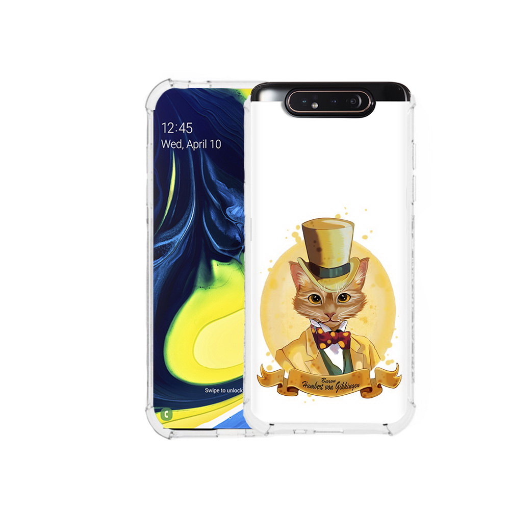 

Чехол MyPads Tocco для Samsung Galaxy A80 кот юрист (PT128473.599.401), Прозрачный, Tocco