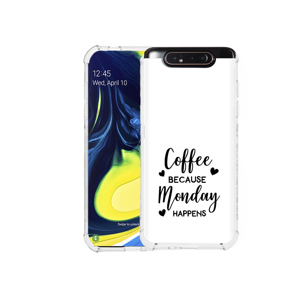 Чехол MyPads Tocco для Samsung Galaxy A80 кофе и понедельник стал счастливым