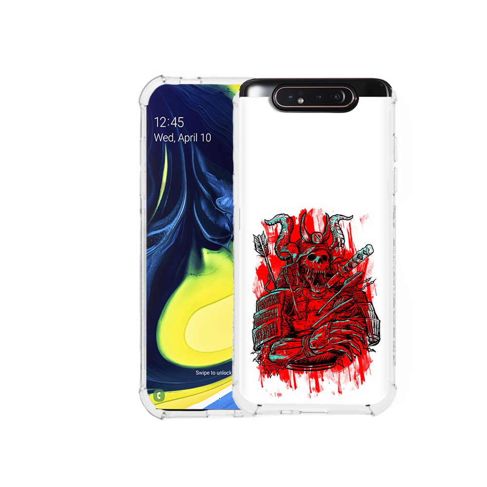 Чехол MyPads Tocco для Samsung Galaxy A80 красный скелет воин (PT128473.599.413)