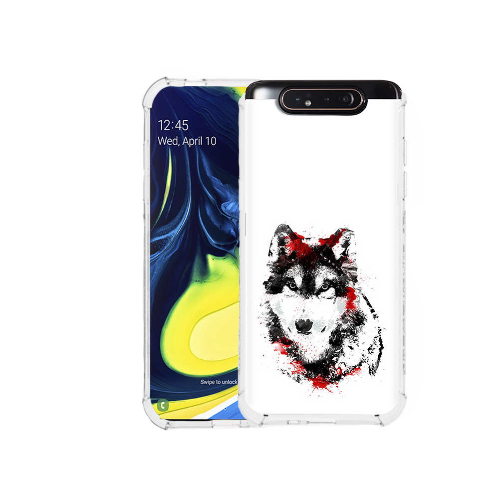 

Чехол MyPads Tocco для Samsung Galaxy A80 кровавый волк (PT128473.599.416), Прозрачный, Tocco