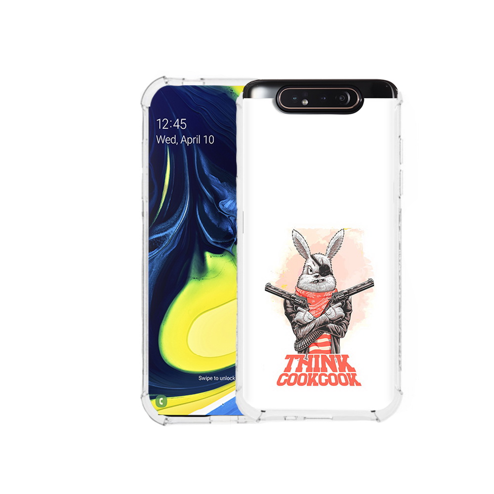 

Чехол MyPads Tocco для Samsung Galaxy A80 кролик пират (PT128473.599.419), Прозрачный, Tocco