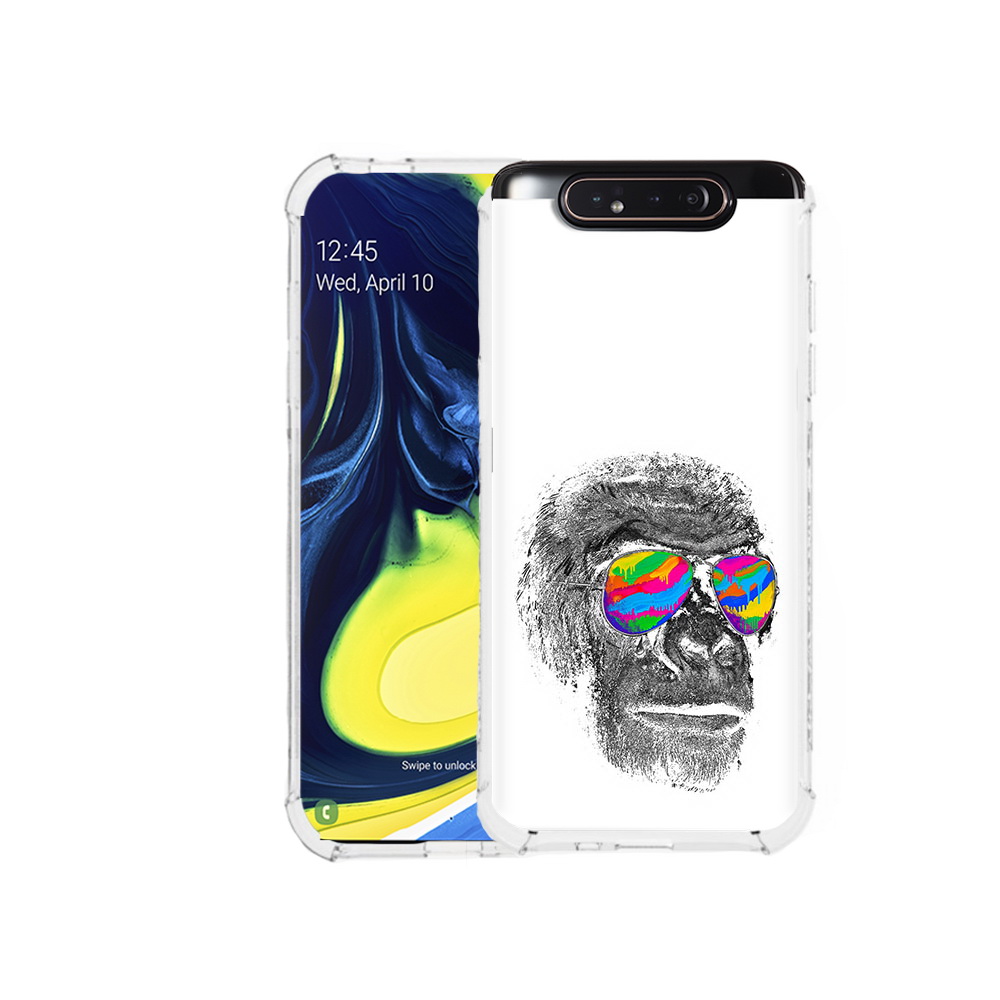 

Чехол MyPads Tocco для Samsung Galaxy A80 крутая обезьяна в очках (PT128473.599.422), Прозрачный, Tocco