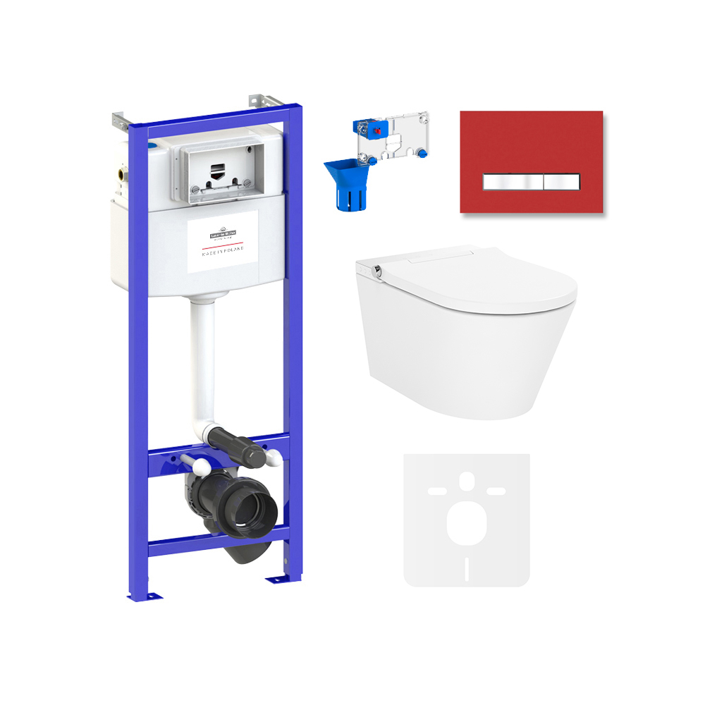 

Умный комплект 7 в 1 Lavinia Boho Smart V-Clean 87561159, премиум со стеклянной клавишей, Белый, Умный комплект унитазов Lavinia Boho - Smart V-Clean, унитаз 3359102R с прямоугольной клавишей