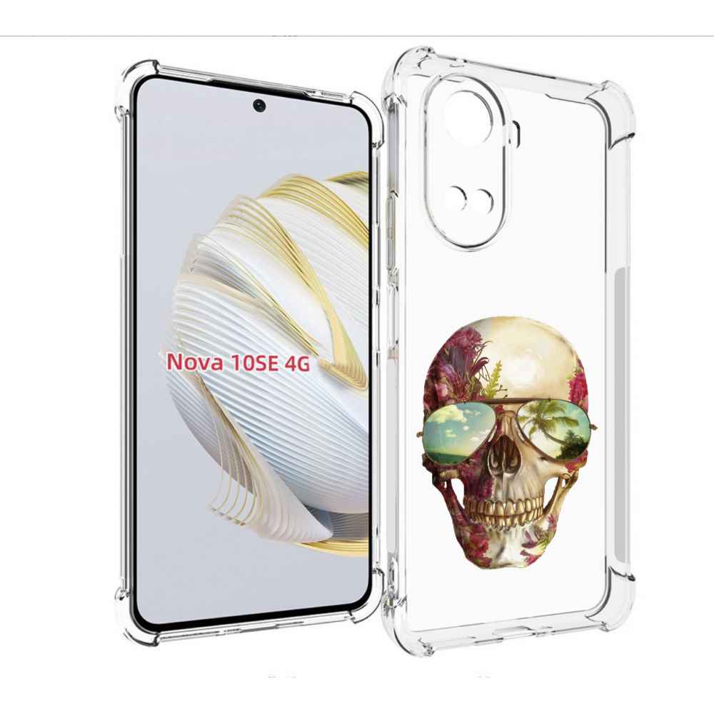 

Чехол MyPads Череп с очками для Huawei Nova 10 SE, Прозрачный, Tocco