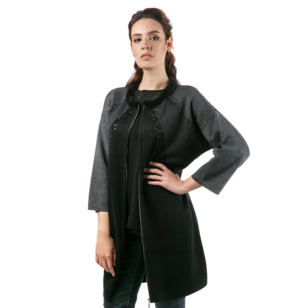 

Кардиган женский Westfalika CC-19W-18206-1 черный 56 RU, CC-19W-18206-1