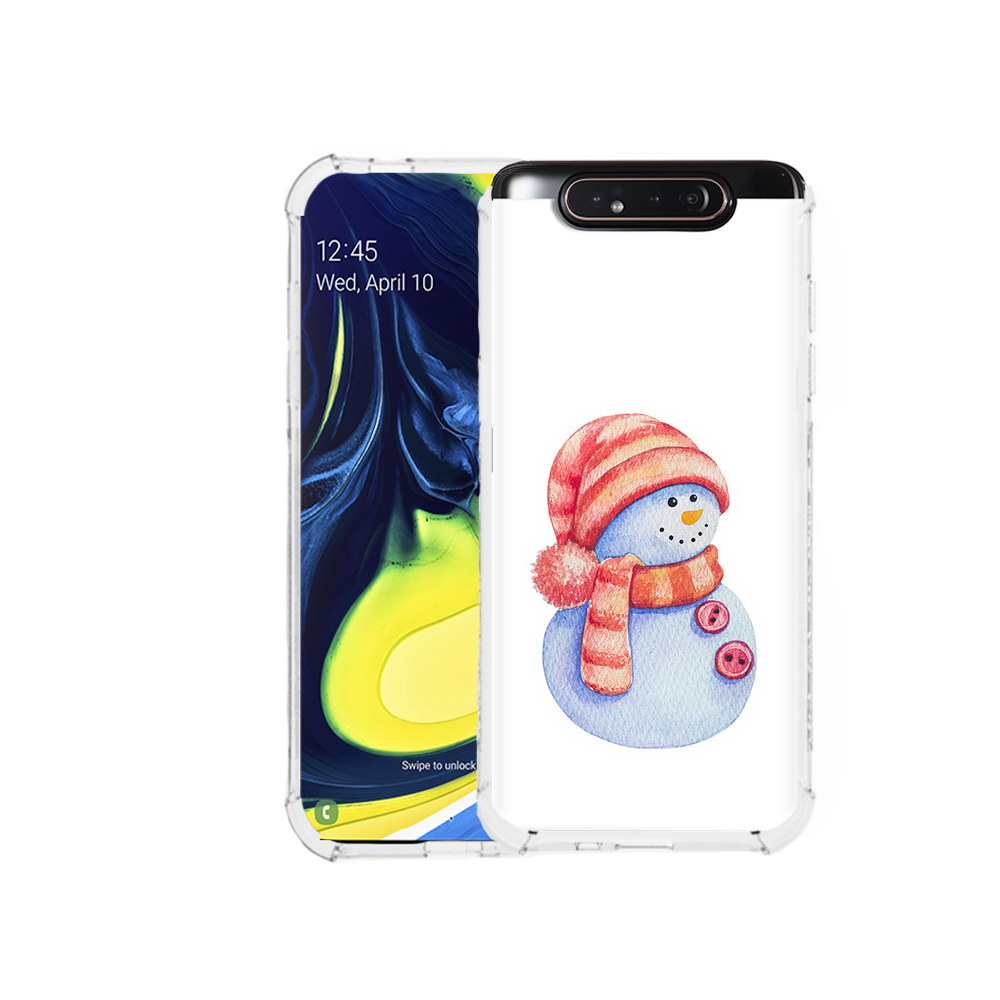 

Чехол MyPads Tocco для Samsung Galaxy A80 Веселый снеговик (PT128473.599.44), Прозрачный, Tocco