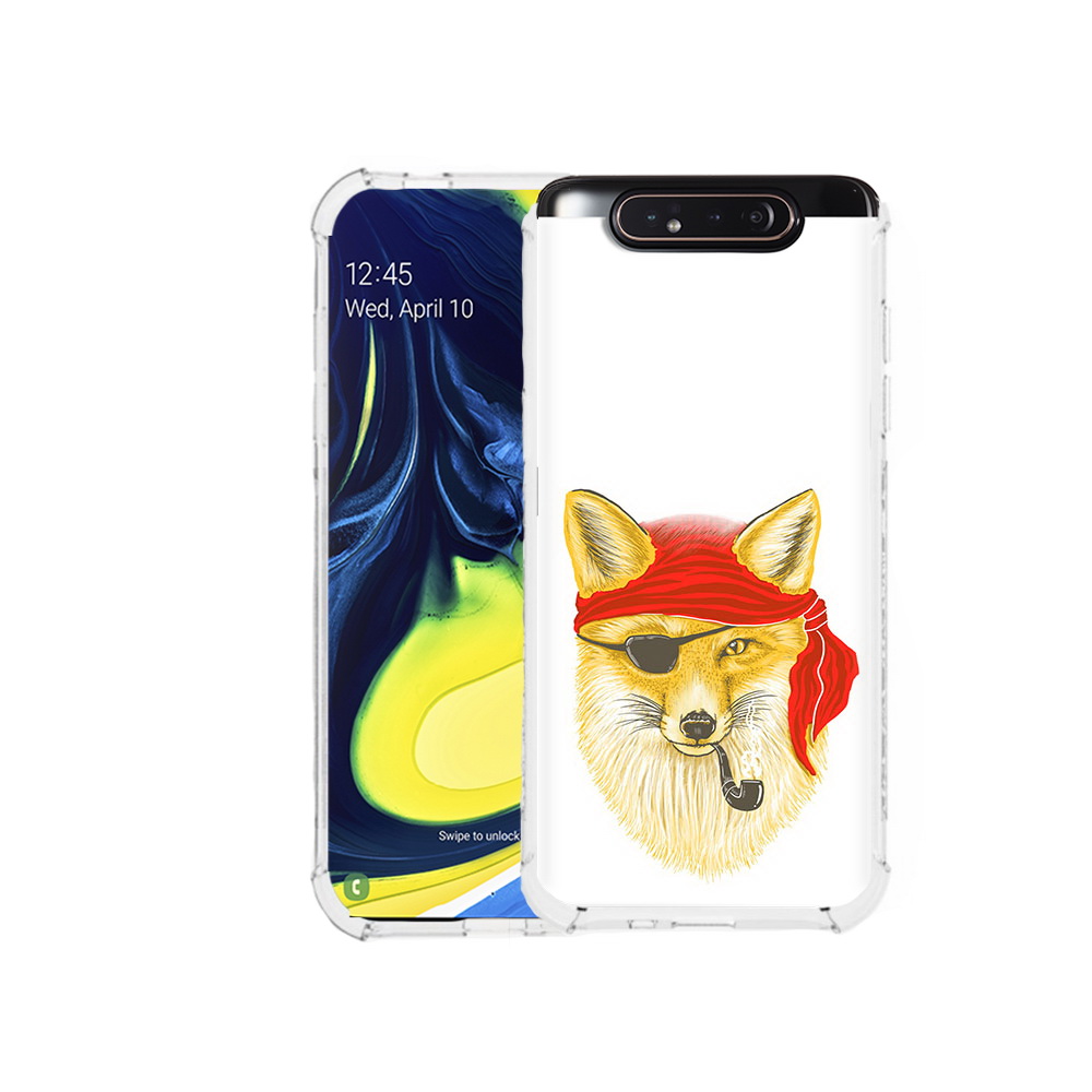 

Чехол MyPads Tocco для Samsung Galaxy A80 лиса-пират (PT128473.599.440), Прозрачный, Tocco