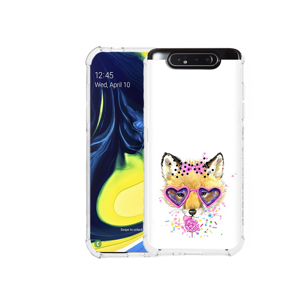

Чехол MyPads Tocco для Samsung Galaxy A80 лисенок с бантиком (PT128473.599.441), Прозрачный, Tocco
