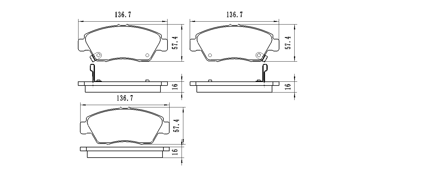 

Колодки дисковые передние \ Honda Civic 1.4/1.6 & VT-i & VTEC 91-01/CRX 1.6 WINKOD W1628BP