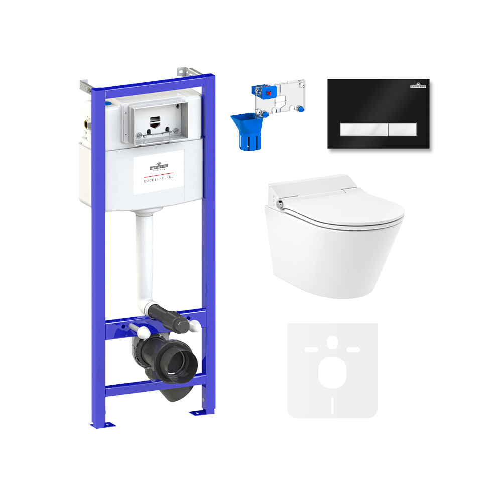 

Умный комплект 7 в 1 Lavinia Boho Smart V-Clean 87561190, премиум с пластиковой клавишей, Белый, Умный комплект унитазов Lavinia Boho - Smart V-Clean, унитаз 3359101RS с прямоугольной клавишей