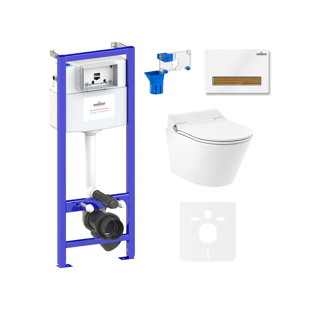 

Умный комплект 7 в 1 Lavinia Boho Smart V-Clean 87561192, премиум с пластиковой клавишей, Белый, Умный комплект унитазов Lavinia Boho - Smart V-Clean, унитаз 3359101RS с прямоугольной клавишей