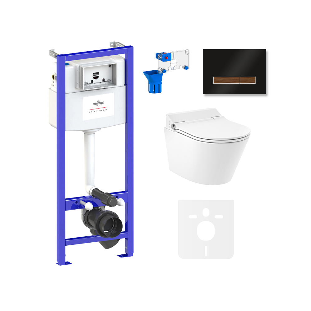 

Умный комплект 7 в 1 Lavinia Boho Smart V-Clean 87561194, премиум со стеклянной клавишей, Белый, Умный комплект унитазов Lavinia Boho - Smart V-Clean, унитаз 3359101RS с прямоугольной клавишей