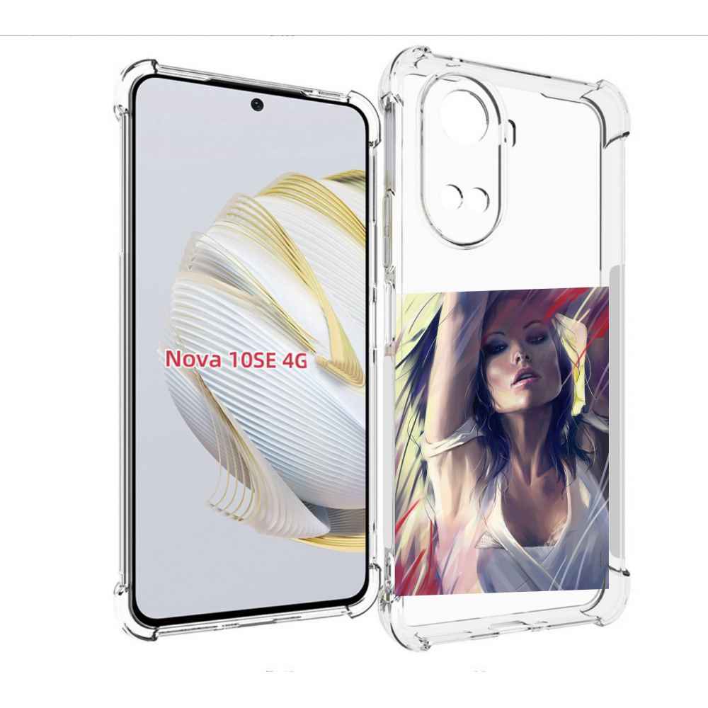 

Чехол MyPads акварельная-девушка женской для Huawei Nova 10 SE, Прозрачный, Tocco