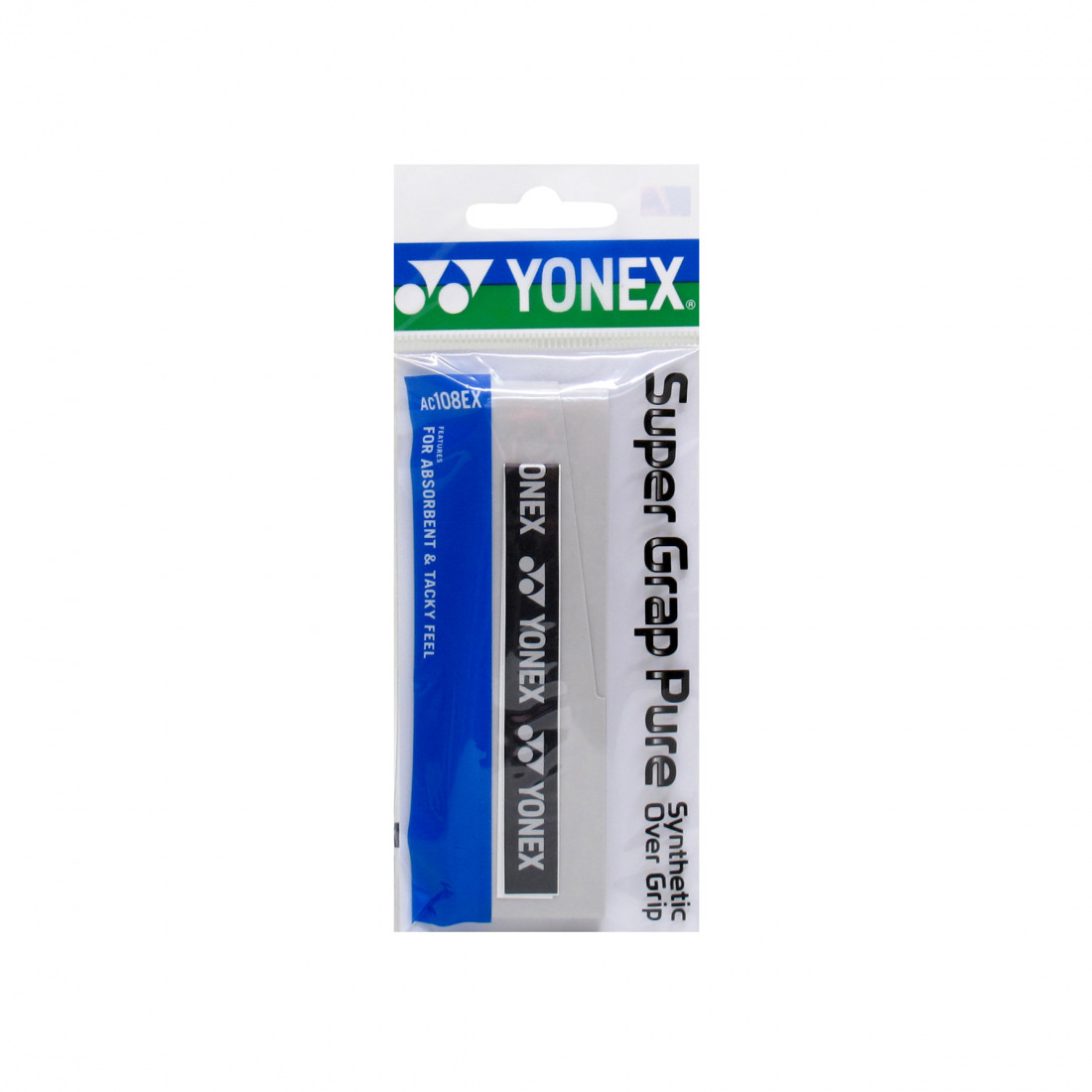 

Обмотка для ручки ракетки Yonex Overgrip AC108EX Super Grap Pure х1, White, Super Grap Pure