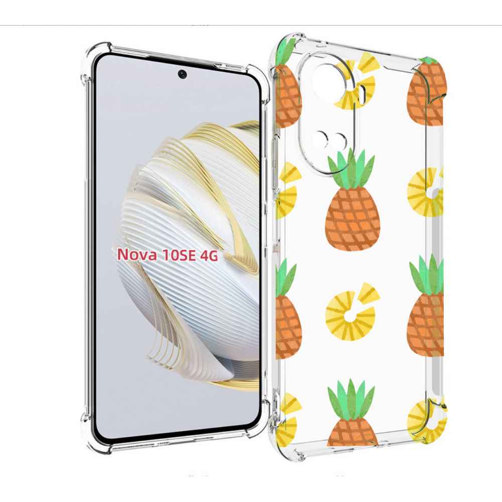 

Чехол MyPads ананасики для Huawei Nova 10 SE, Прозрачный, Tocco